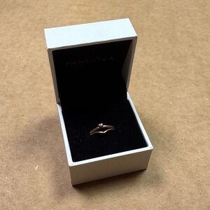 Pandora Rose Gold-Plated Stacking Rings Size 7